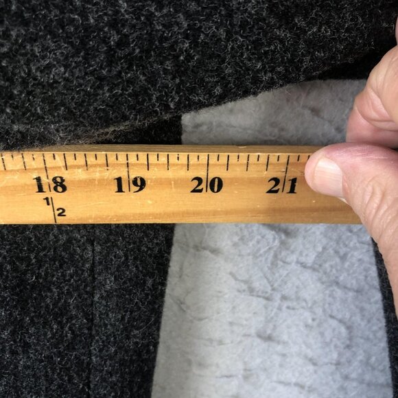 J. Percy Coat Womens Small Gray Hooded Merino Wool Lined Button Front Made USA - Picture 3 of 12